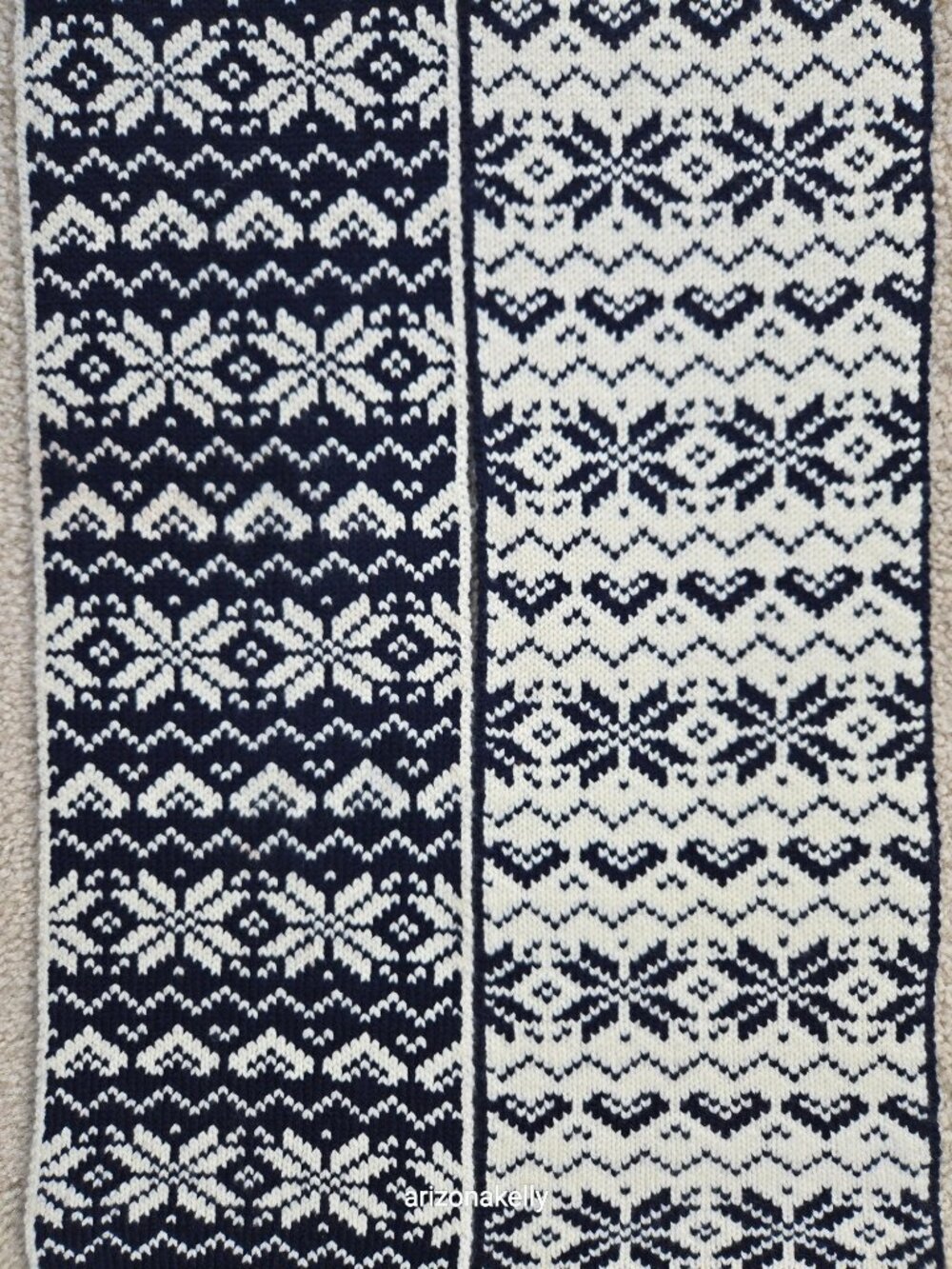 Hawico Wool/Cashmere Thick Knit Scarf Hearts & Snowflakes Luxury Scotland - Picture 9 of 16